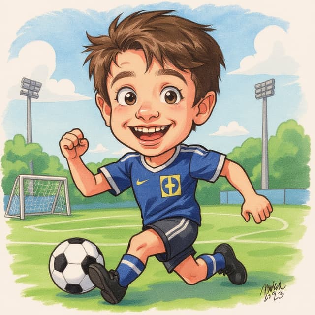 Karikatura nogometaš